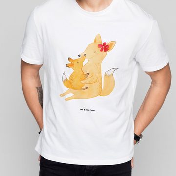 Mr. & Mrs. Panda T-Shirt Fuchs Mama - Weiß - Geschenk, Familie, Männer, Shirt, Mami, T-Shirt m (1-tlg)
