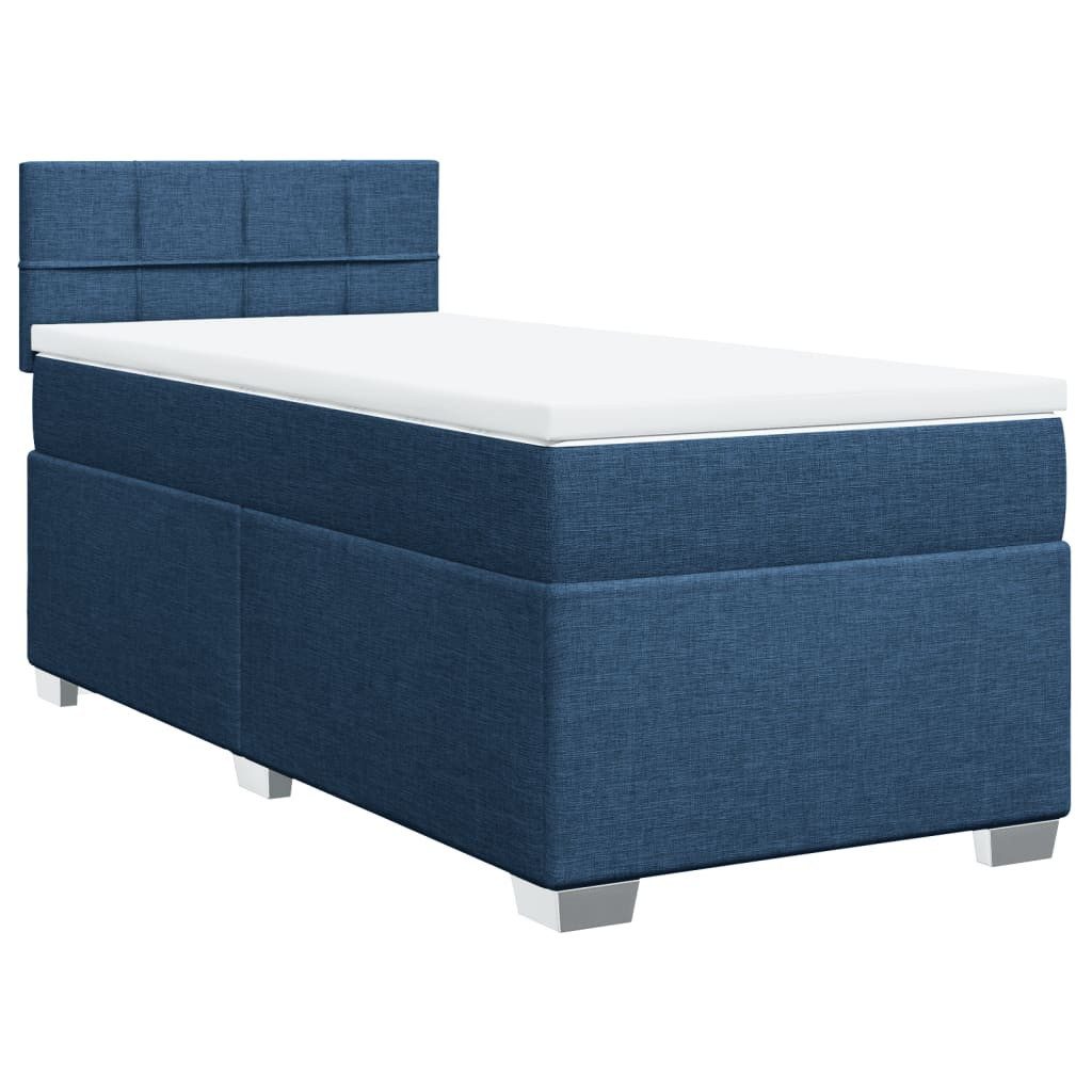 vidaXL Bett Boxspringbett mit Matratze Blau günstig online kaufen