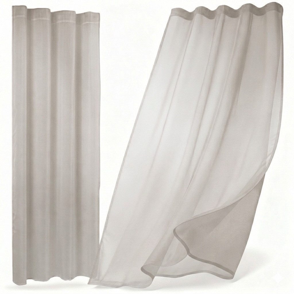 Beautex Gardine transparent Dolly, wählbar mit Kräusel- und Ösen- Aufhängung (1 St), Kräuselband, transparent