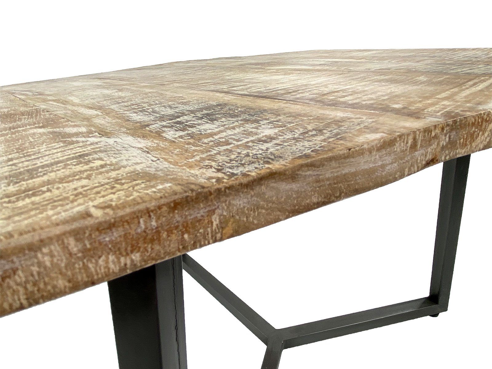Tisch cm Beistelltisch weiß altsilber 74 gekälkt Wohnzimmer Beistelltisch - M 56 Couchtisch nachhaltig Lyon Casamia x