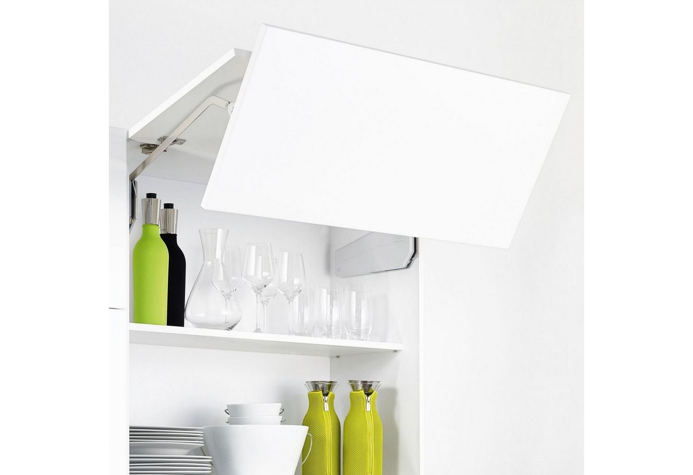 Kesseböhmer Möbelbeschlag Klappenbeschlag Faltliftbeschlag FREEfold, F4fo, Schrankhöhe 650-730 mm / Klappengewicht 5,8 - 11,6 kg