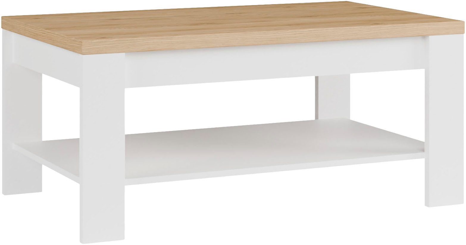 FORTE Couchtisch Coffee Table, Ablagefäche, zweifarbiges Dekor, B/H/T 100/45,7/60 cm Ablageboden