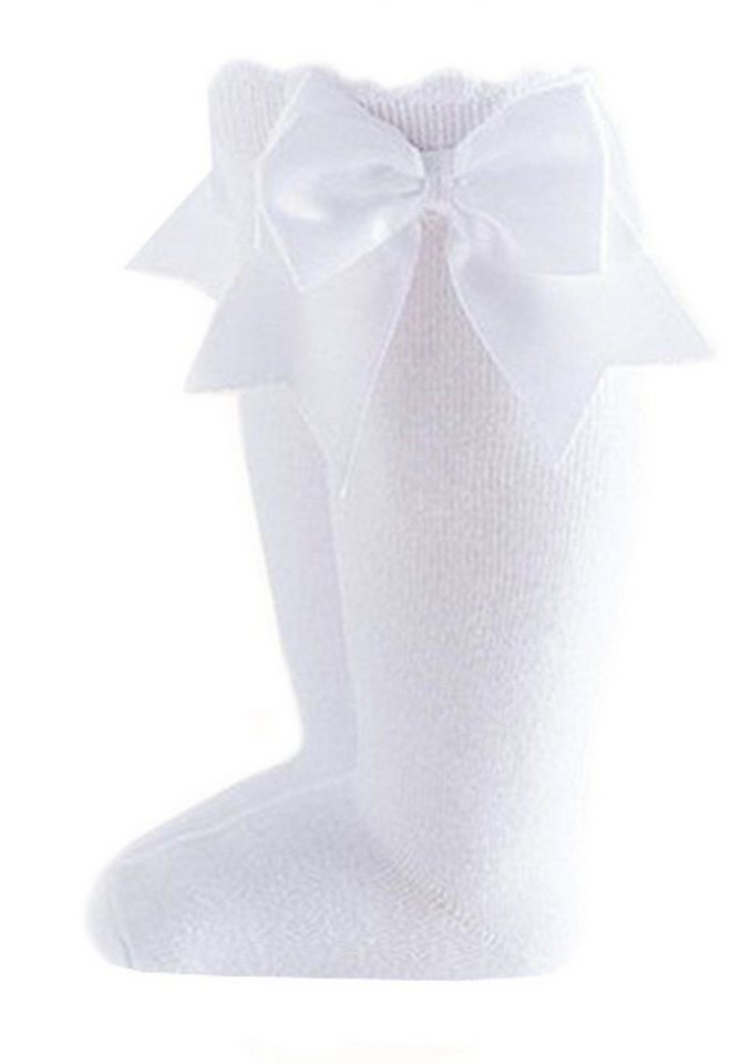 La Bortini Kniestrümpfe Kniestrümpfe Socken für Baby und Kinder Strümpfe mit Schleifen