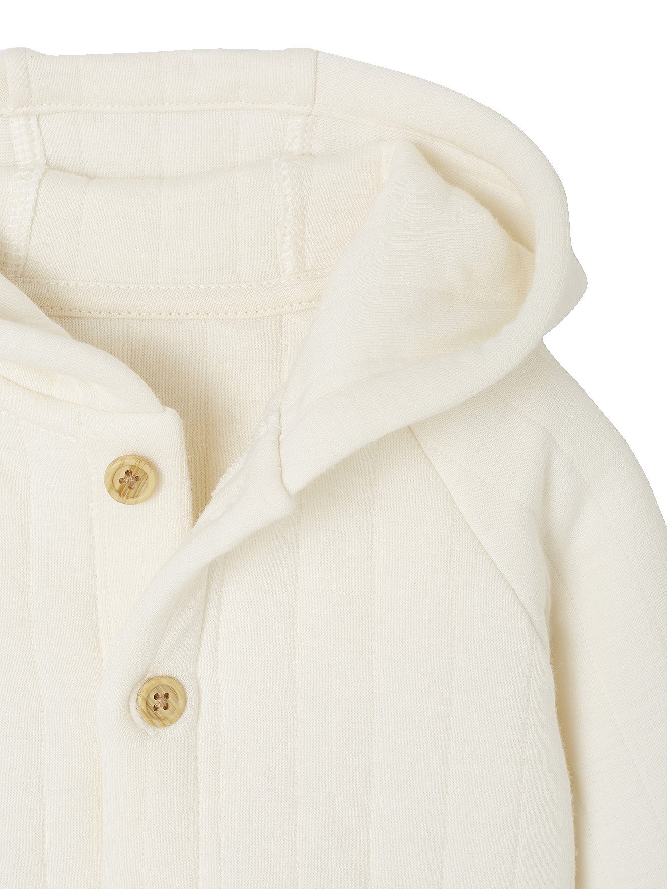 vertbaudet Strickjacke Gesteppte Baby Sweatjacke mit Kapuze