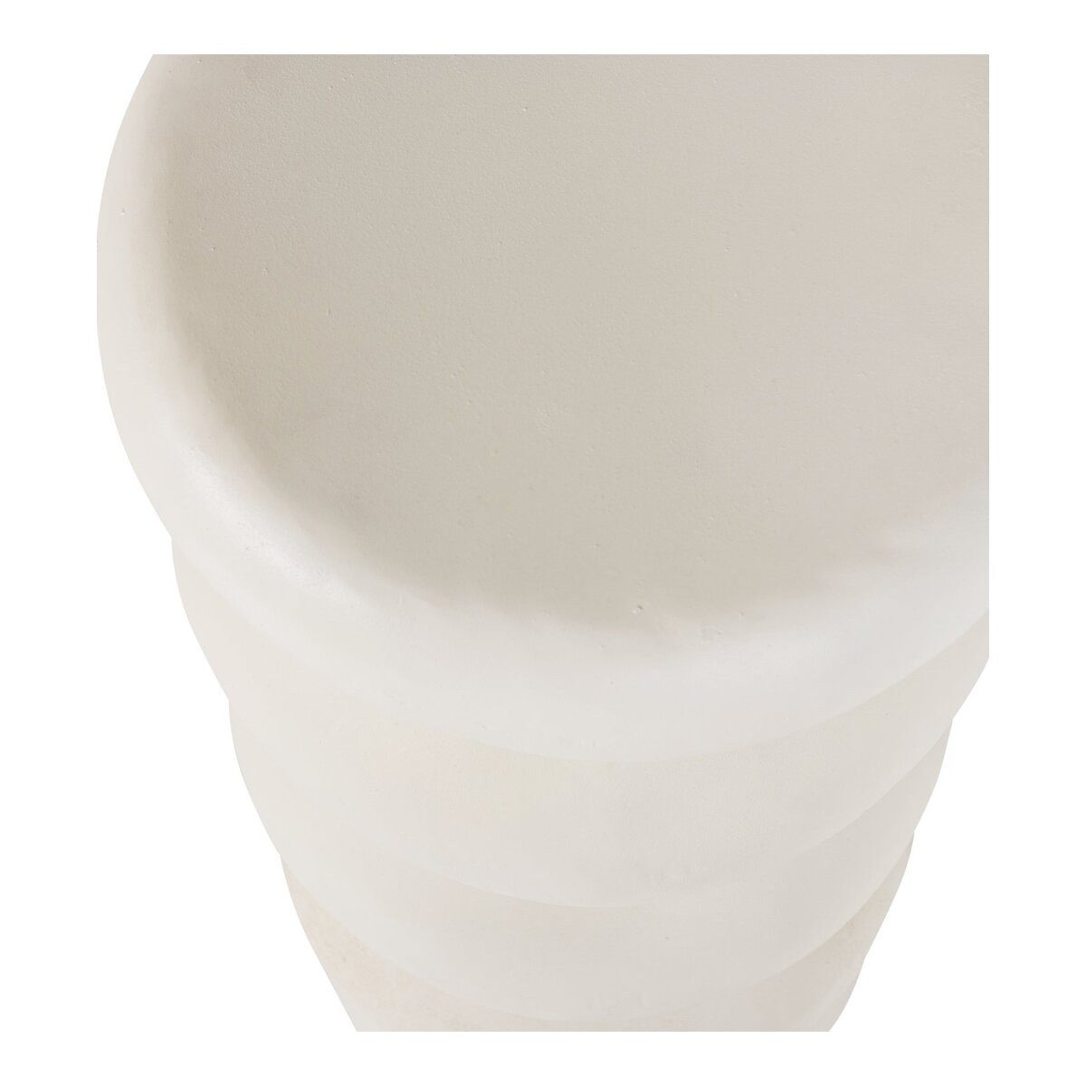 WOOOD Beistelltisch Brilo - Metall Creme, Ø 29 cm, Skulpturale Form