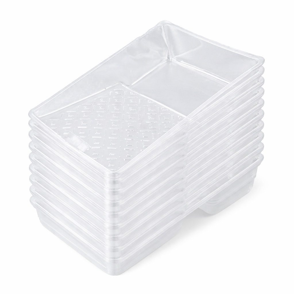 GEKO Farbwanne 10x Farbwannen-Einsatz 25 × 35 cm Einweg Farbtablett, (Packung, 10-tlg), 10er Set, Einweg-Kunststoffeinsätze
