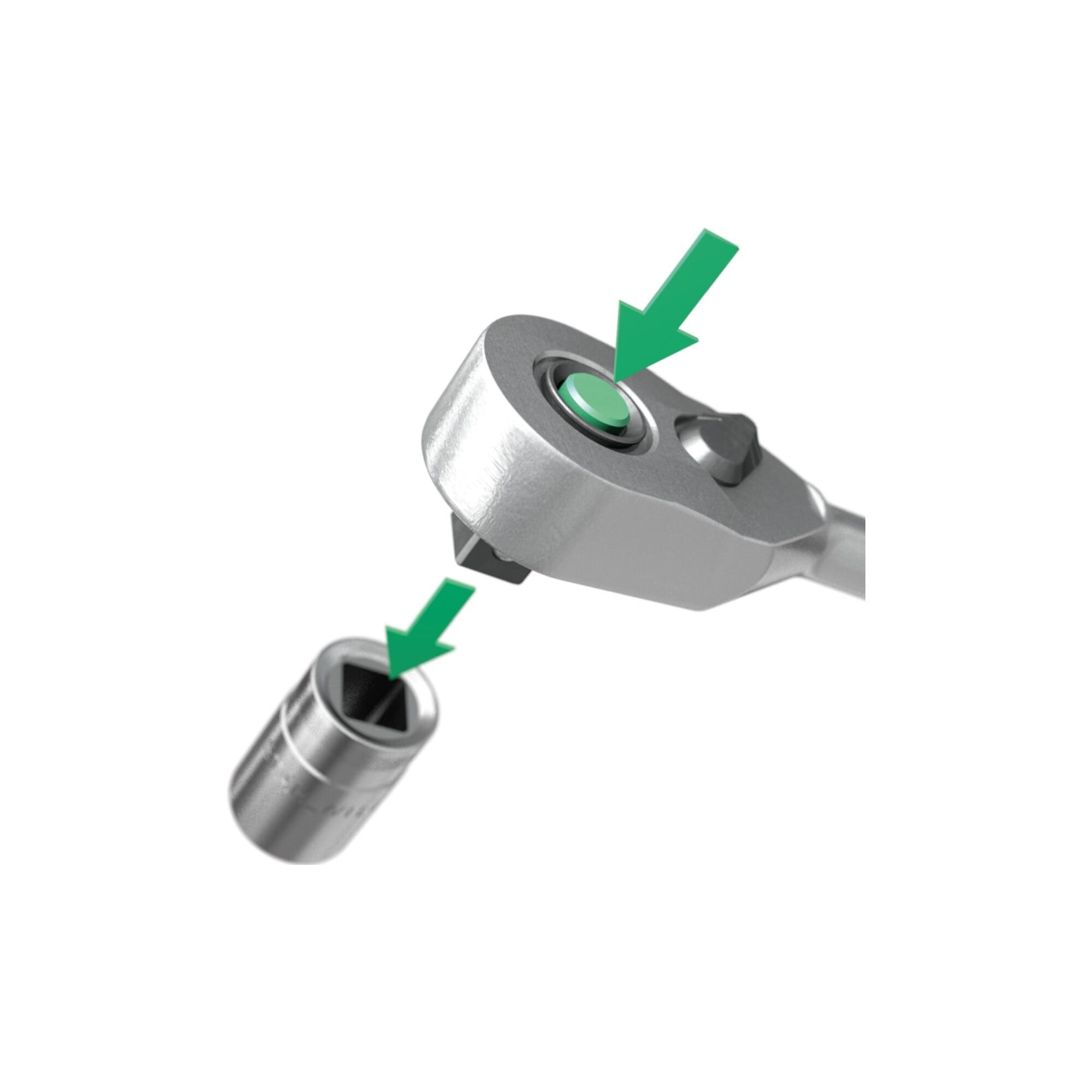 Stahlwille Umschaltknarre Stahlwille 1/4" (6,3mm) QuickRelease-Feinzahngelenkknarre RSW.4.5° L.1