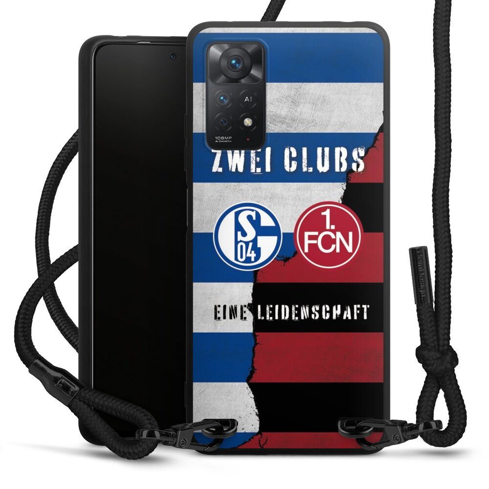 DeinDesign Handyhülle FC Schalke 04 1. FC Nürnberg Freundschaft, Xiaomi Redmi Note 11 Pro 5G Premium Handykette Hülle mit Band