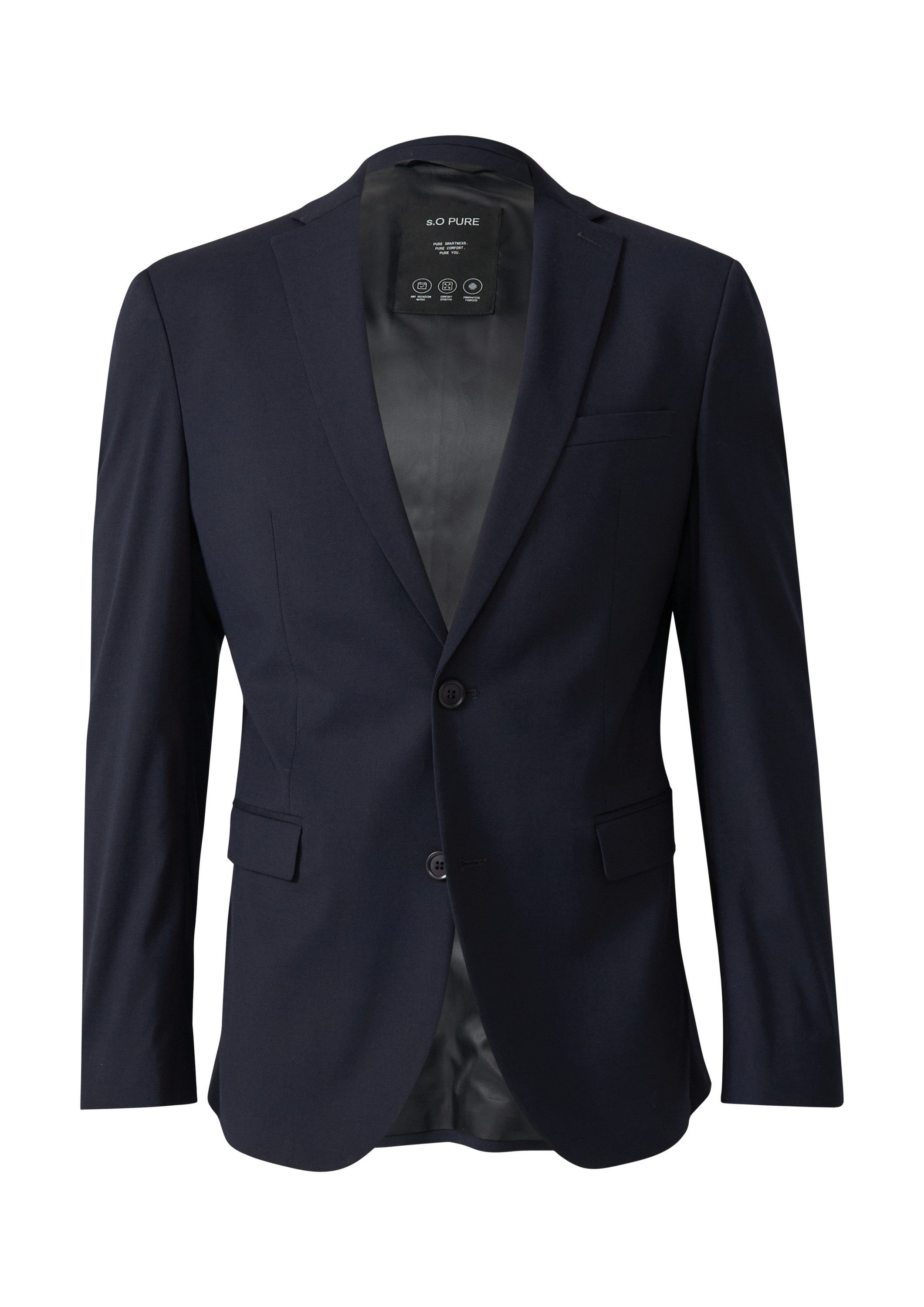 s.Oliver Sakko Indoor-Jacke S.OPURE s.O PURE: Feines Sakko aus meliertem Stretch-Gewebe