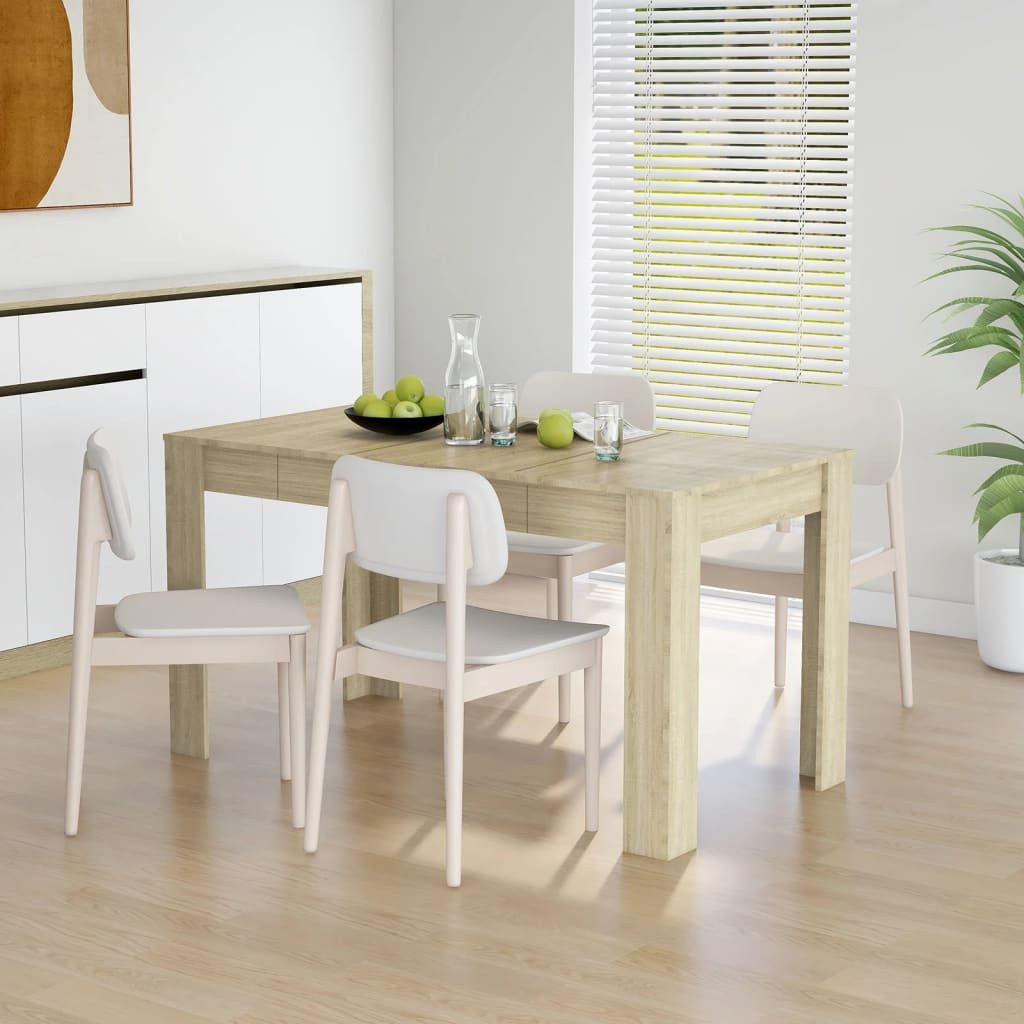 furnicato Esstisch Sonoma-Eiche 140x74,5x76 cm Holzwerkstoff günstig online kaufen