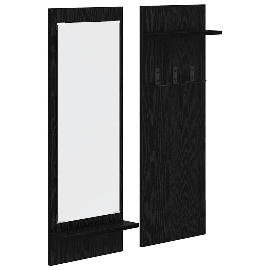 vidaXL Regal Wandmontierter nachttisch Wandhalterung Schwarz Eichen-Optik, 1-tlg.