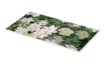 Posterlounge Forex-Bild Claude Monet, Weiße Clematis, Wohnzimmer Malerei