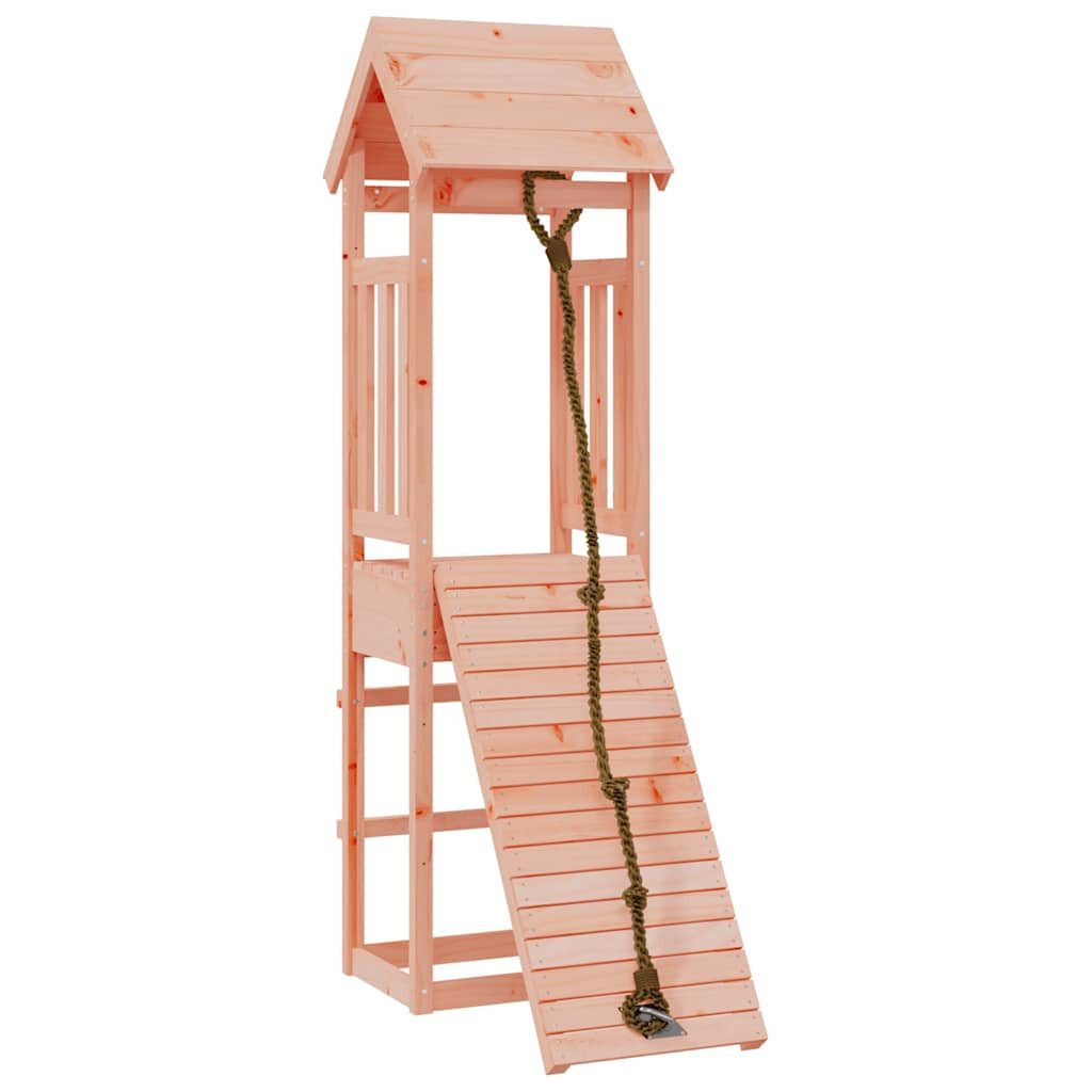 vidaXL Spielturm Spielturm mit Kletterwand Massivholz Douglasie
