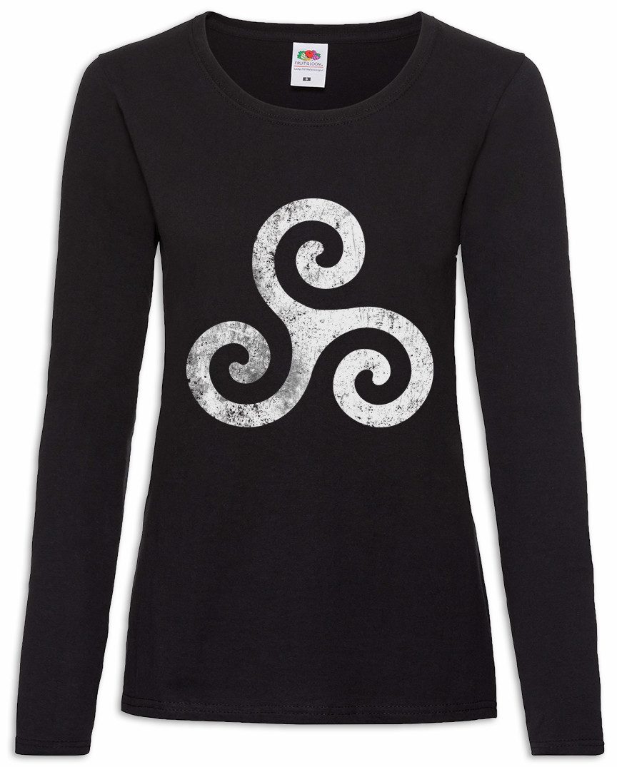 Langarmshirt Triskelion Symbol I Damen Langarmshirt Nordic Celtic Kelten Knoten