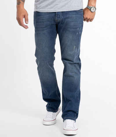 Rock Creek Straight-Jeans Herren Jeans Stonewashed Blau RC-2098