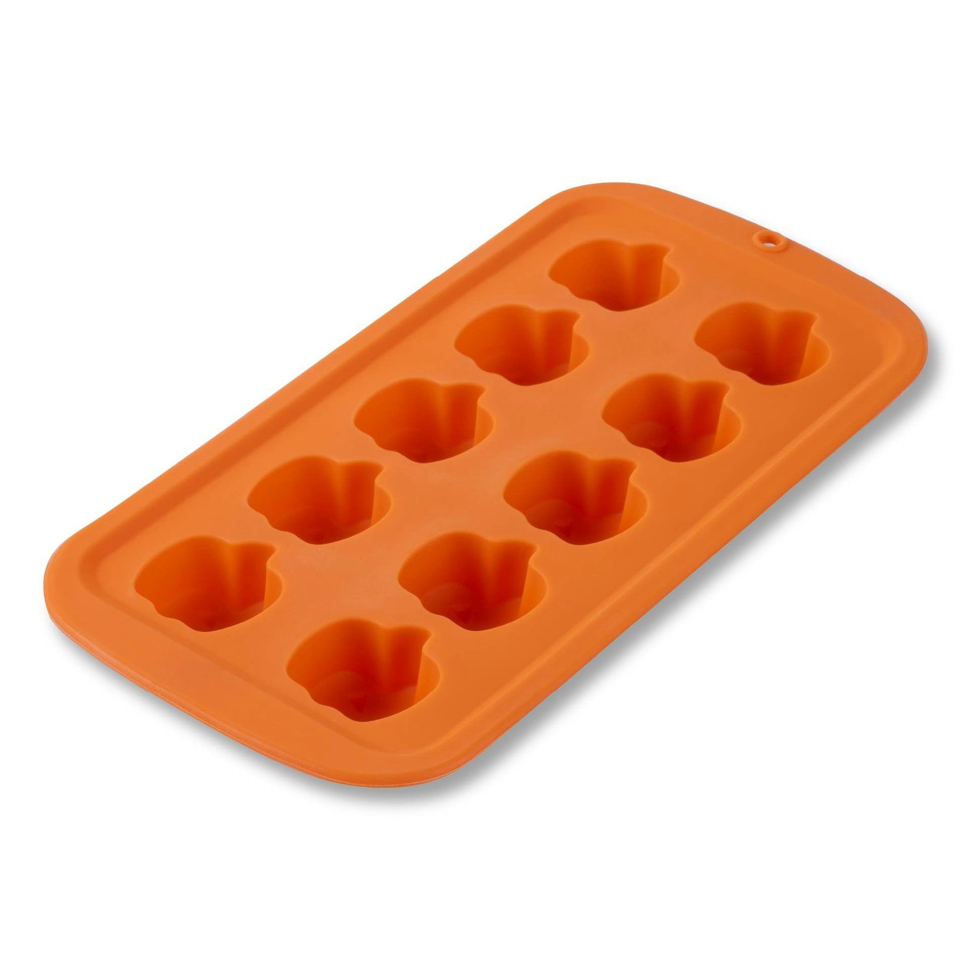 Sorvyzxn Backform Mini-Kürbis Schokoform/Eiswürfelform – 10er Halloween Backform, (1-tlg), aus Silikon, spülmaschinengeeignet – Optimal für kreative Leckereien