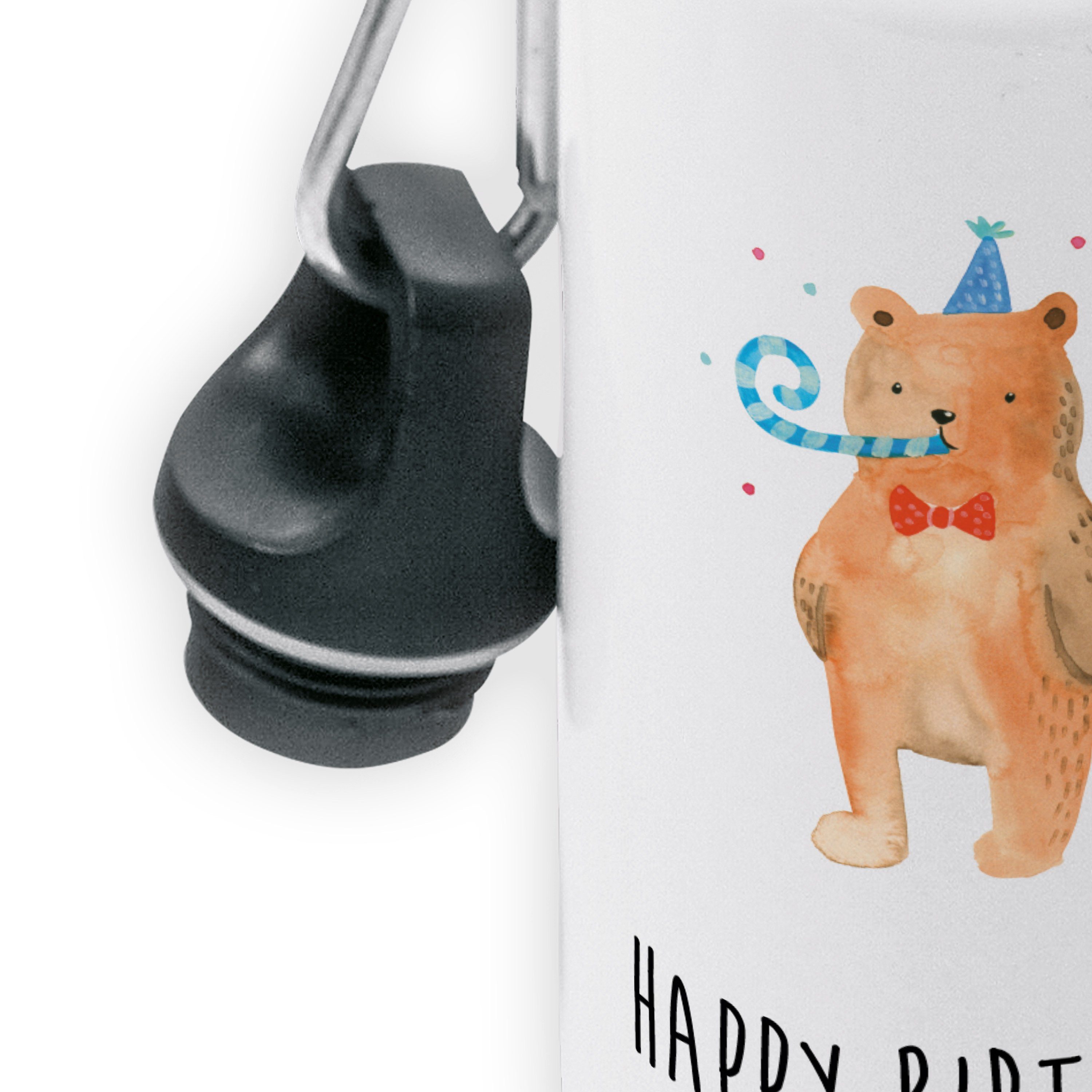 Mädchen, Kinder - Trinkflasche, Mr. Trinkflasche Weiß Geburts Geschenk, Panda Bär Mrs. & Birthday -