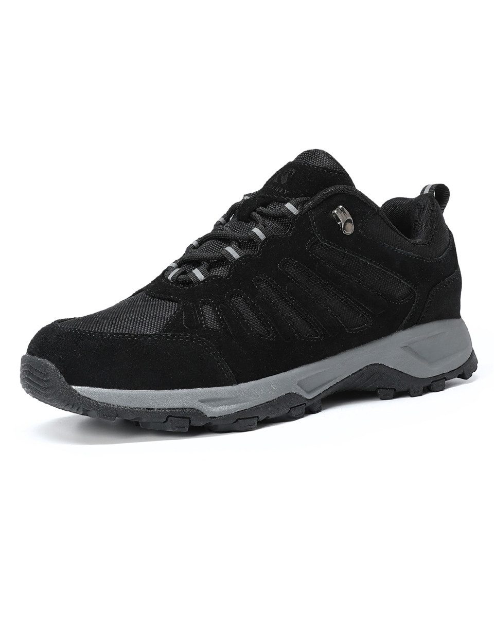 YOUTHUP Wanderschuh Herren wasserdichter Wanderschuh Sneaker aus Lederobermaterial