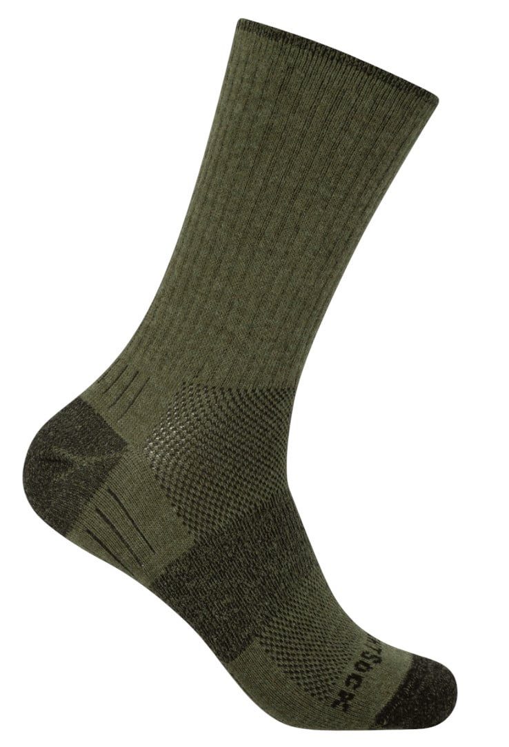 Wandersocken Crew Merino Escape (extra Frottee-Polsterung, mitteldick) grün