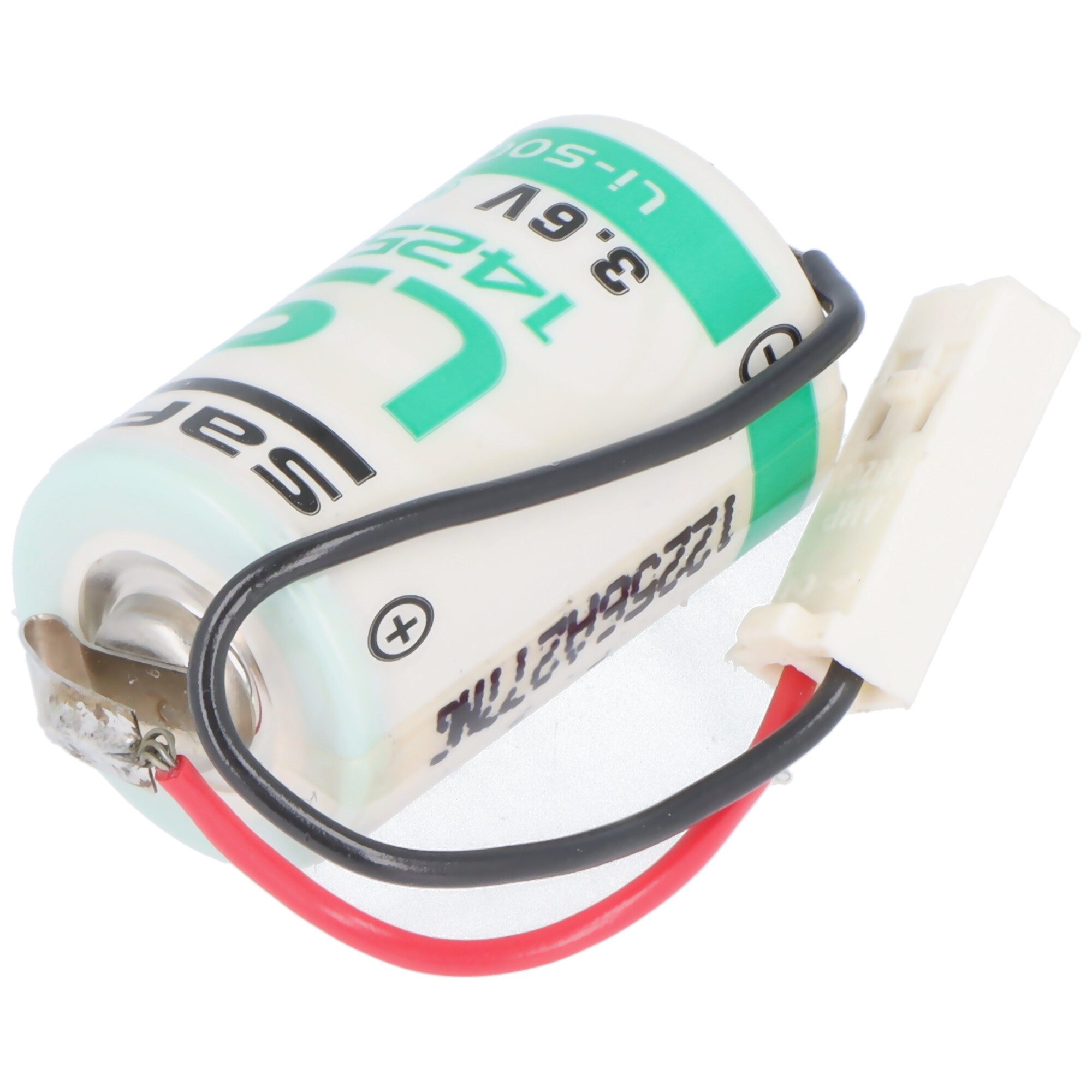 Saft 3.6V Ersatzbatterie CR1/2AA mit Kabel und Stecker passend für die Sie Batterie, (3,7 V)