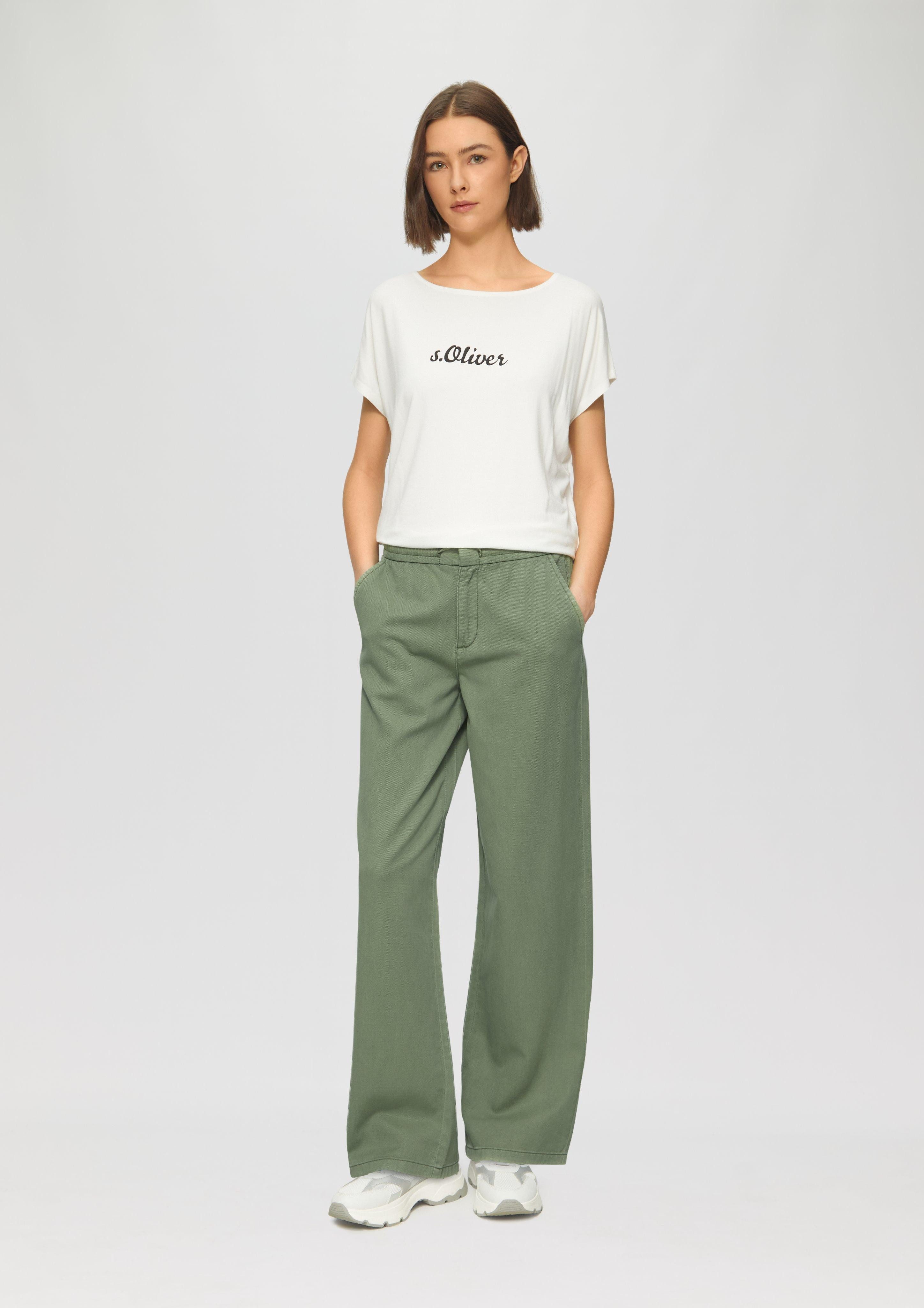 s.Oliver Stoffhose Relaxed-Fit-Twillhose mit Elastikbund und günstig online kaufen
