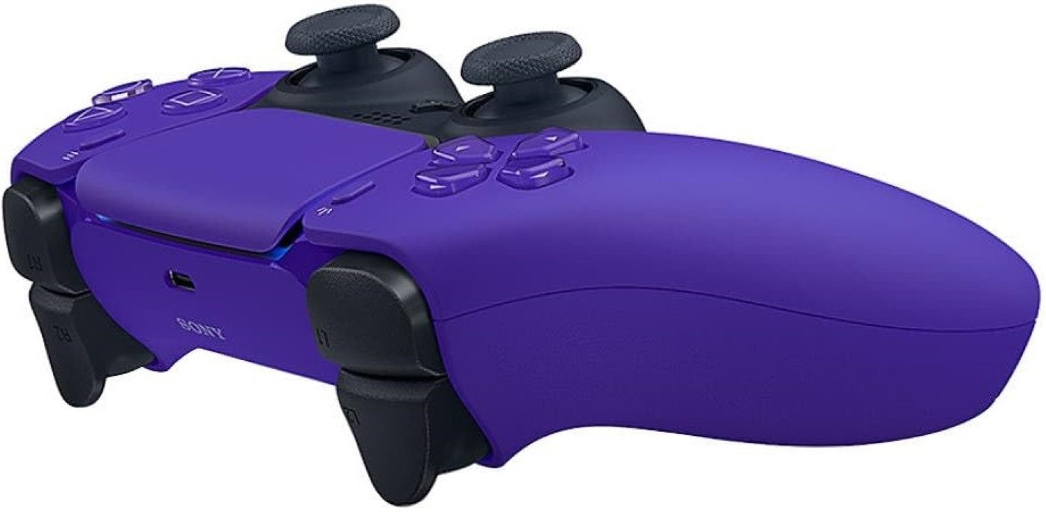 Playstation PS5 DualSense Wireless Controller Galactic Purple + SA DualSense Wireless-Controller (inkl. 2x Stickabdeckung/Schutz (Farbe zufällig)
