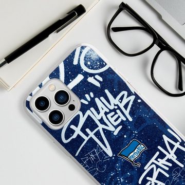 DeinDesign Handyhülle Hertha BSC Graffiti Offizielles Lizenzprodukt Street Graffiti, Apple iPhone 13 Pro Max Silikon Hülle Bumper Case Handy Schutzhülle