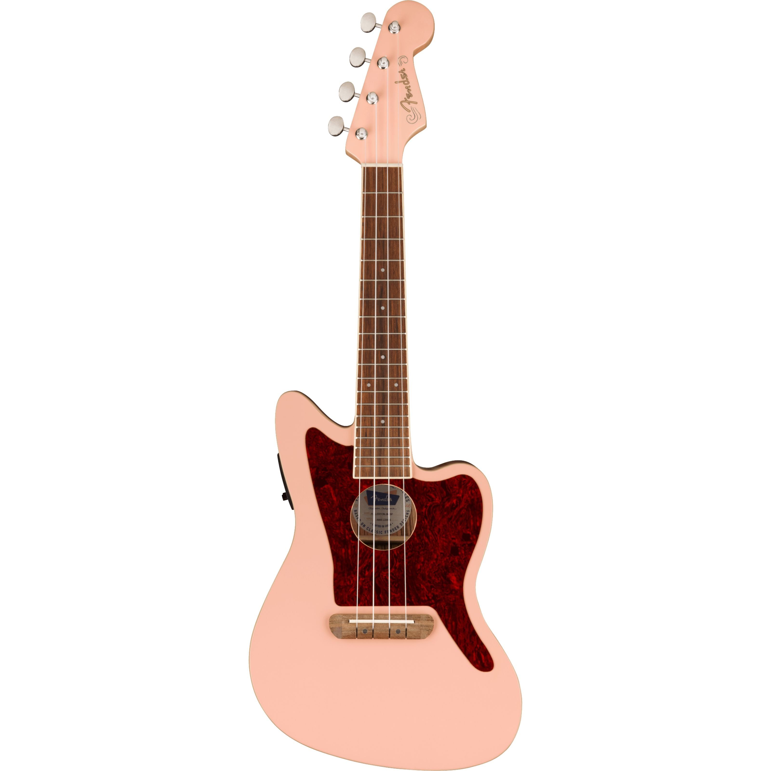 Fender Ukulele, Ukulelen, Konzert Ukulelen, Fullerton Jazzmaster Uke Shell Pink - Konzert Ukulele