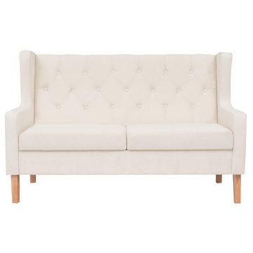 vidaXL Sofa Sofa-Set 3-tlg Stoff Cremeweiß