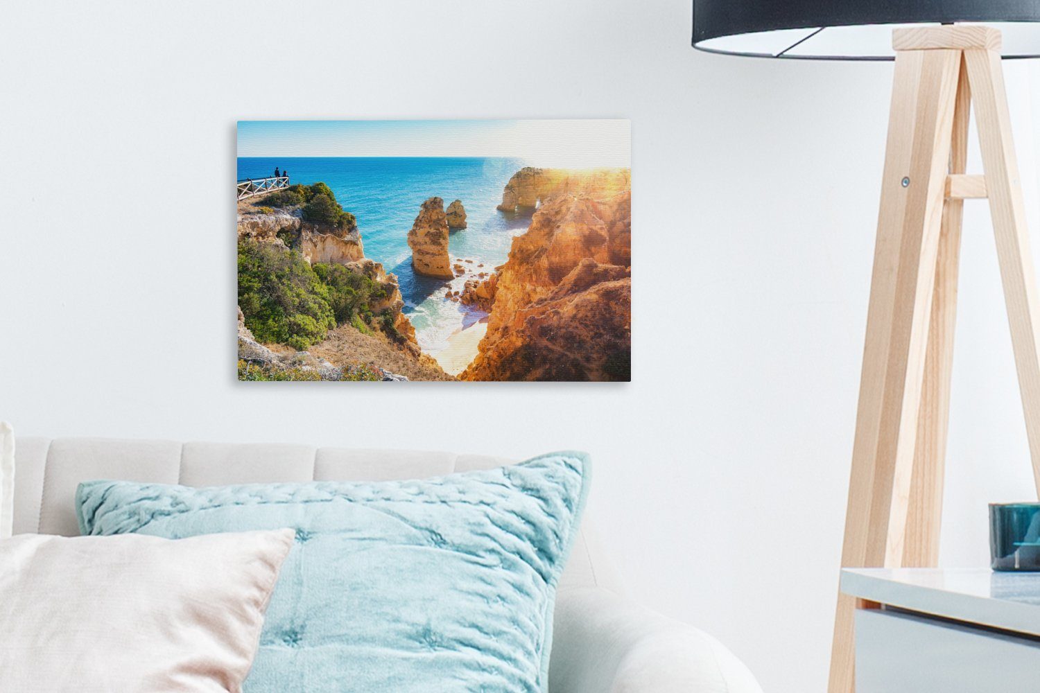 Algarve Küste Portugal, Leinwandbilder, 30x20 OneMillionCanvasses® Wanddeko, der Wandbild (1 Die in Leinwandbild Aufhängefertig, cm St),