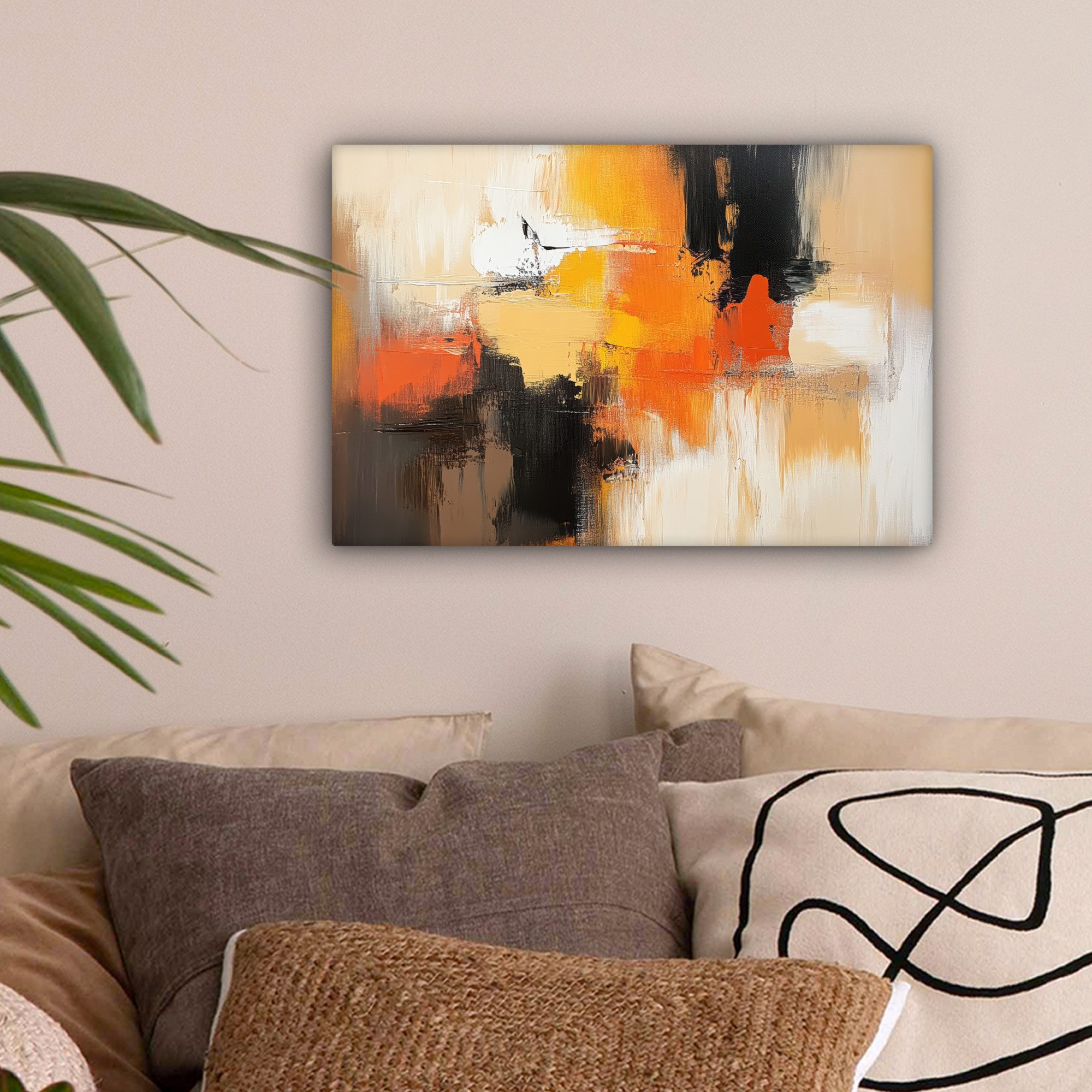 OneMillionCanvasses® Leinwandbild Abstrakt - Modern - Farboptik - Herbstfar günstig online kaufen