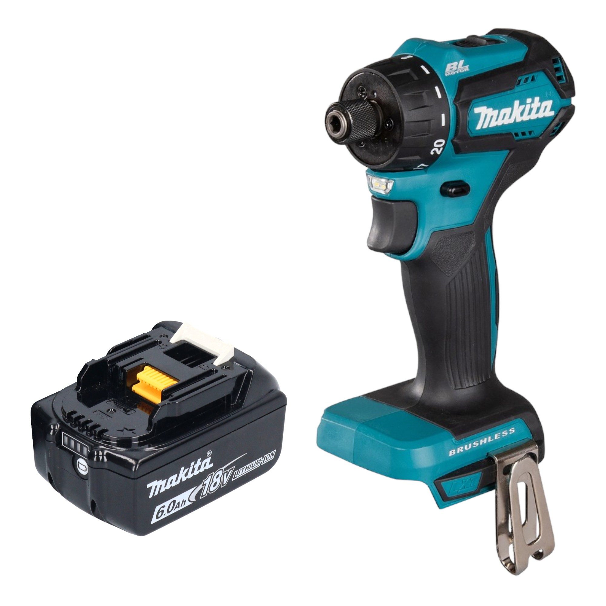 Makita Akku-Schrauber DDF 083 G1 18 V 40 Nm 1/4'' + 1x Akku 6,0 Ah