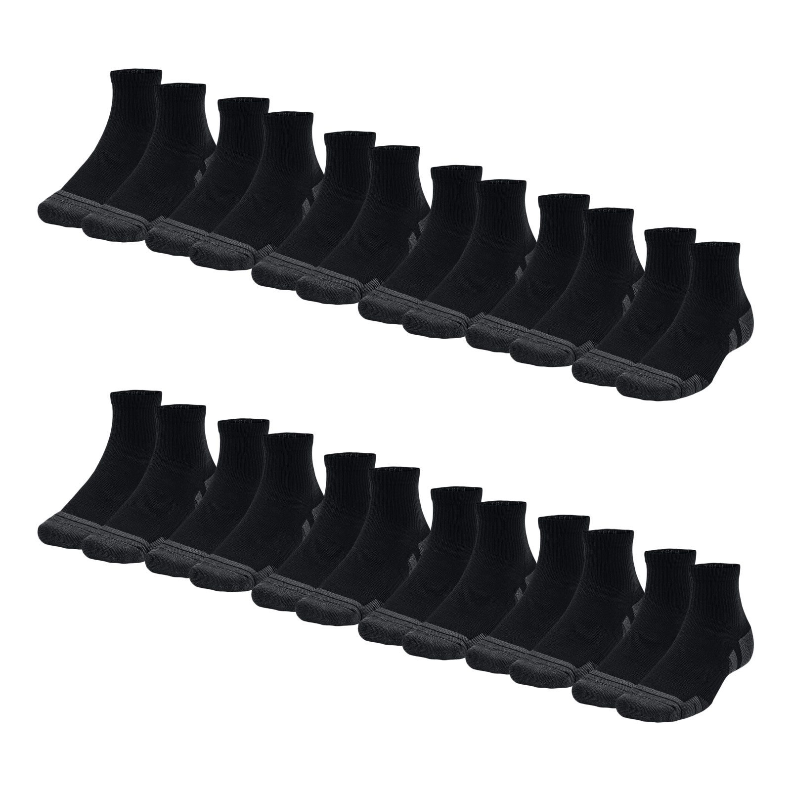 Under Armour® Sportsocken Performance Tech Quater (6-Paar) mit angepasster Ferse