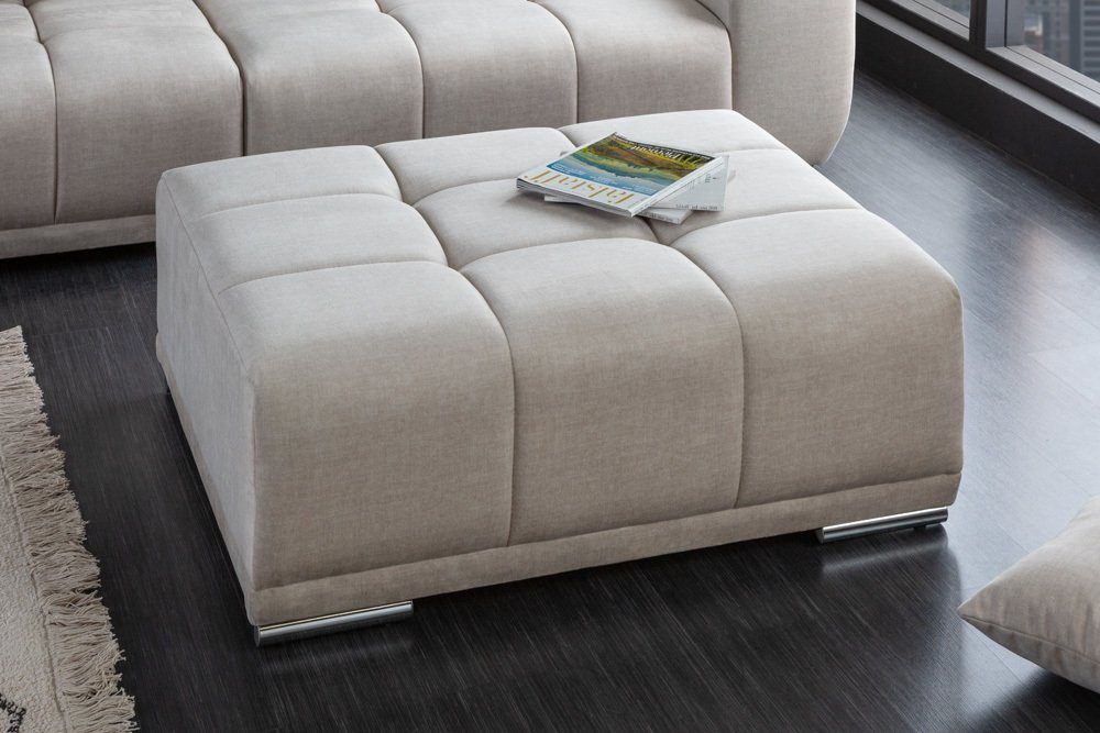 riess-ambiente Fußhocker ELEGANCIA 112cm champagner beige (Einzelartikel, 1 günstig online kaufen