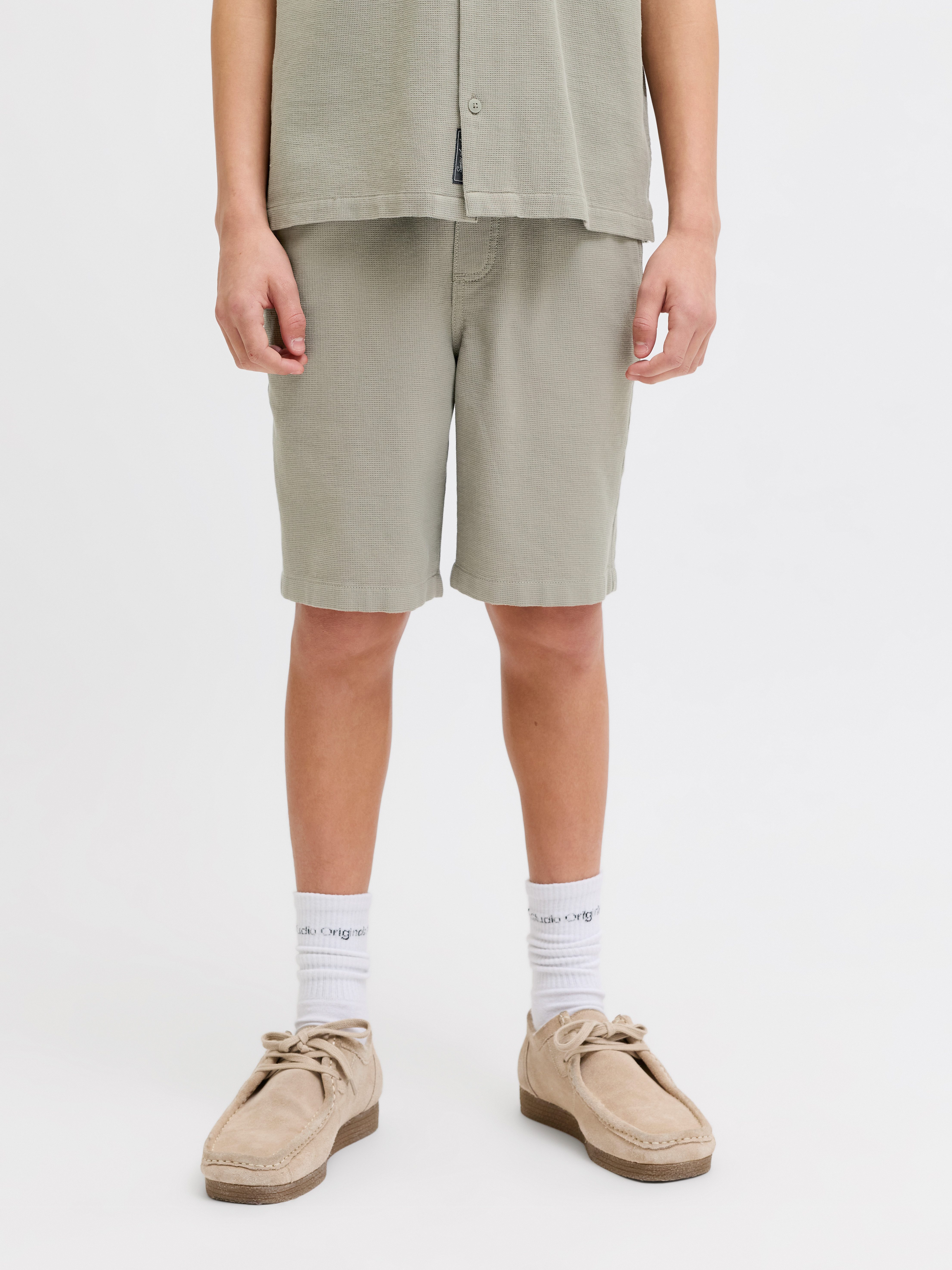 Jack & Jones Junior Shorts JPSTJAIDEN WAFFLE RESORT SHORTS JNR Baumwolle, locker geschnitten