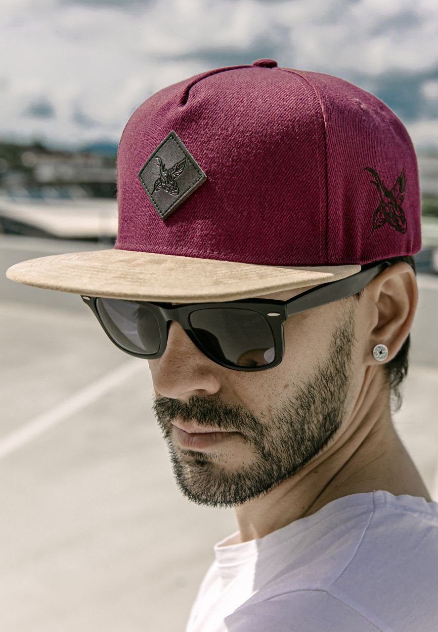 Blackskies Snapback Cap Port Said Snapback Cap - Maroon-Suede