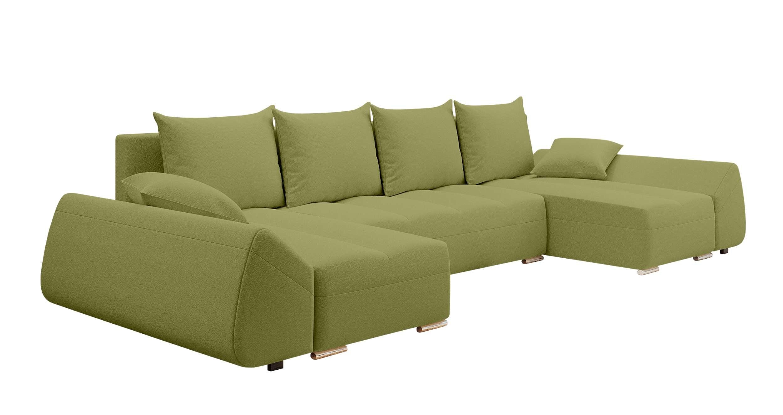 Stylefy Wohnlandschaft Sitzkomfort, U-Form, Eckcouch, Design mit mit Sofa, Modern Madeira, Bettfunktion, Bettkasten