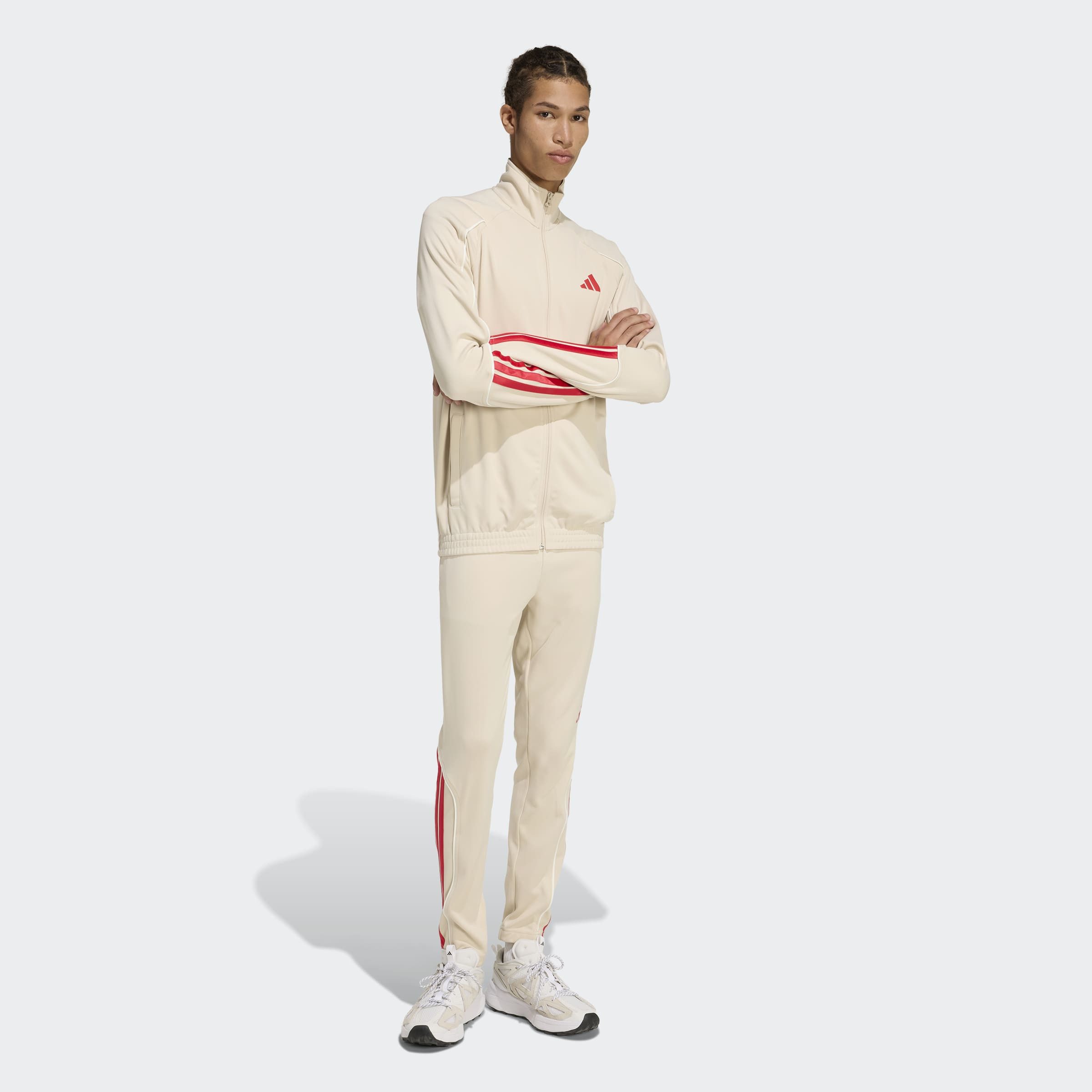 adidas Sportswear Trainingsanzug STADIUM 3-STREIFEN (2-tlg), zweiteiliges Set aus Jacke und Hose, aus leichtem Polyester