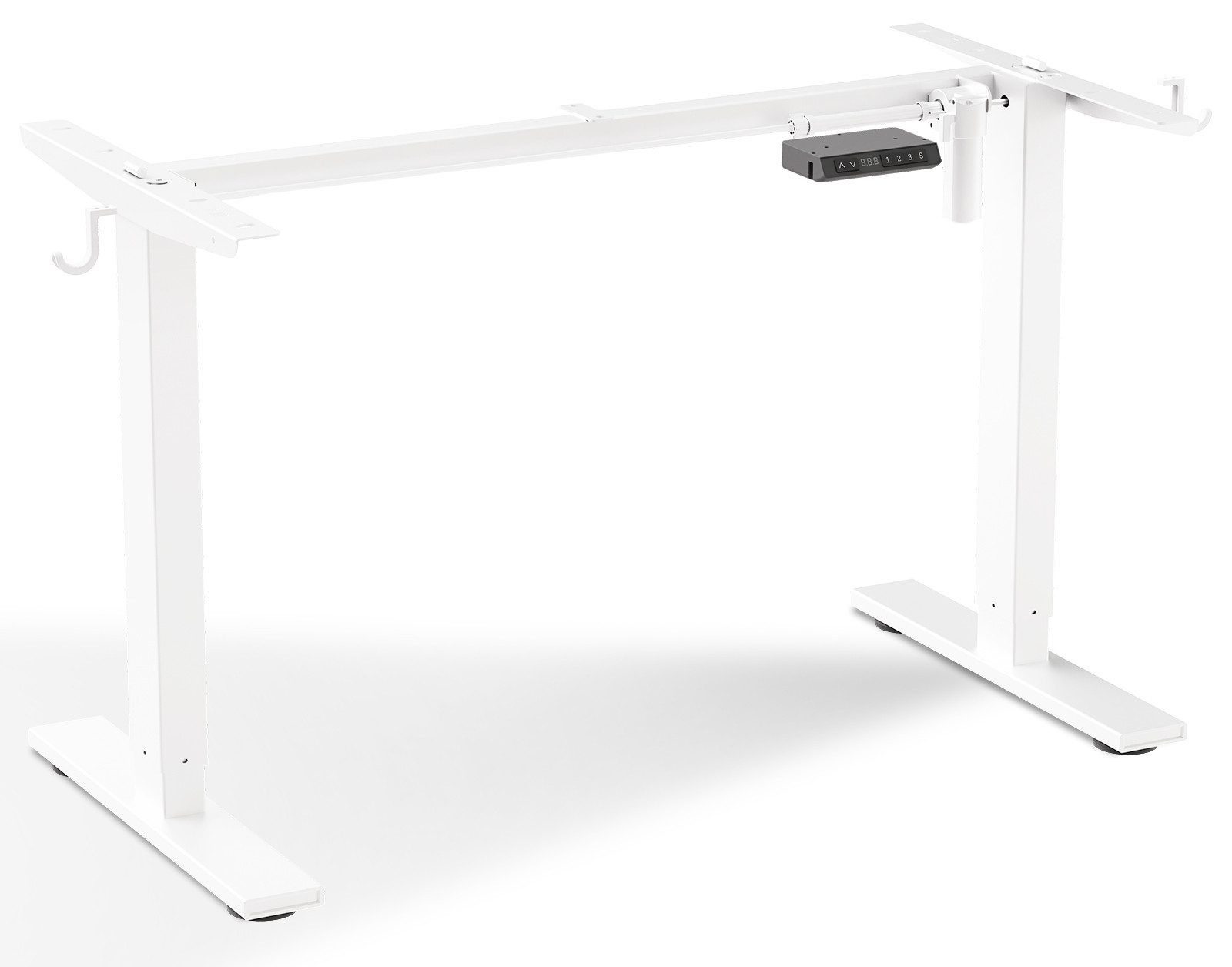 HOMAVO Schreibtisch Elektrisch höhenverstellbares Tischgestell (USB- & Type-C-Anschlüsse, 1 Controller, 4 Lenkrollen und 2 Haken)