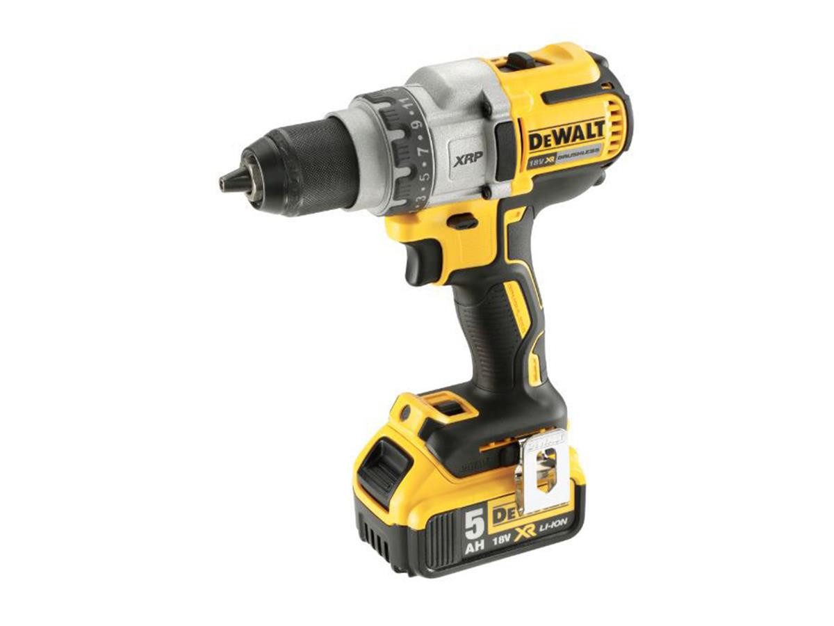 DeWalt Akku-Bohrschrauber (BL) 18 V / 5 Ah, max. 2000 U/min, (Set), inkl. 2 Akkus und Ladegerät, in T STAK-Box