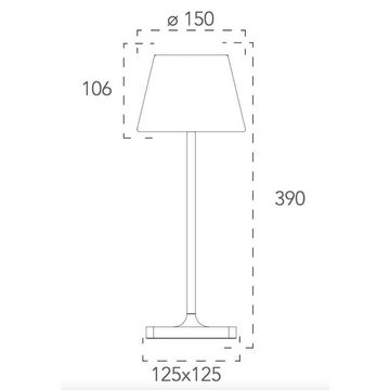 ECO-LIGHT LED Tischleuchte LED Akkuleuchte Jammin in Schwarz und Weiß 1,5W 60lm IP44, keine Angabe, Leuchtmittel enthalten: Ja, fest verbaut, LED, warmweiss, Tischleuchte, Nachttischlampe, Tischlampe