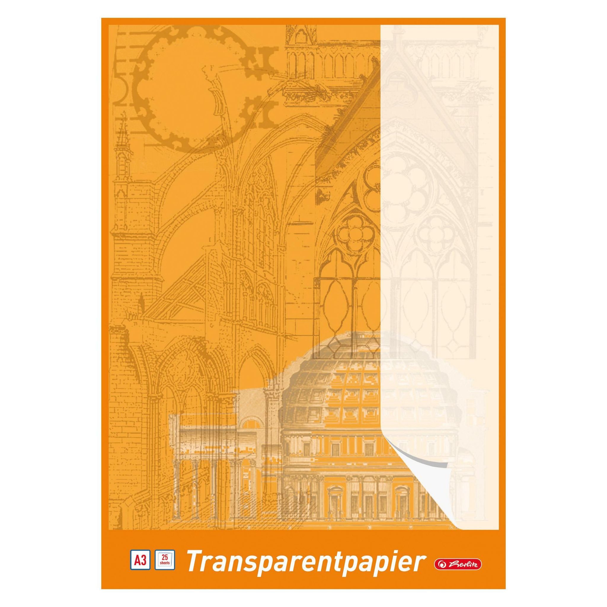 Herlitz Transparentpapier Herlitz Transparentpapierblock A3 25 Blatt