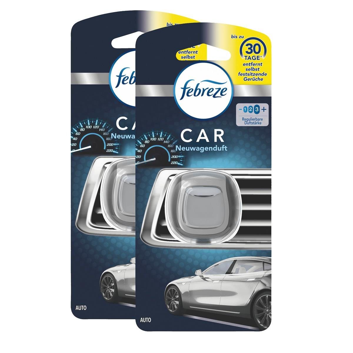 Febreze Raumduft Febreze Car Lufterfrischer Neuwagenduft - Autoduft (2er  Pack)