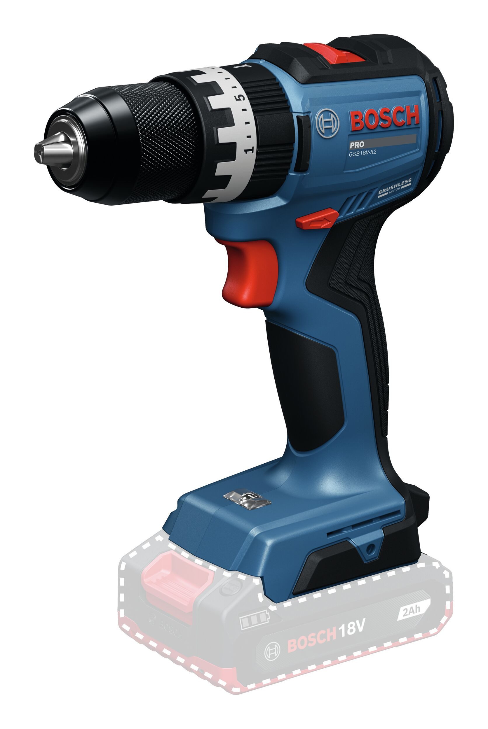 BOSCH Akku-Schlagbohrschrauber GSB 18V-52, 18 V, Mit 2x Akku 2 Ah - in L-Case