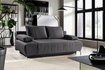 WERK2 Schlafsofa Troya, 2-Sitzer Sofa und Schlafcouch mit Federkern & Bettkasten