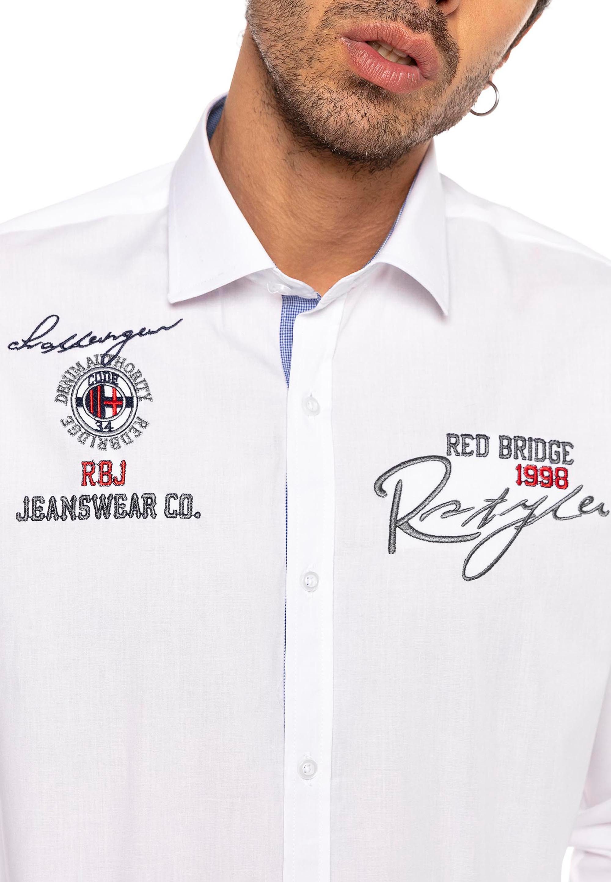 RedBridge Langarmhemd mit hochwertigen Stickereien Elegantes günstig online kaufen
