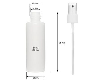 OCTOPUS Zerstäuberflasche 10x 50 ml Sprühflaschen, HDPE Plastikflaschen mit Pumpsprüher, G18, (10 St)