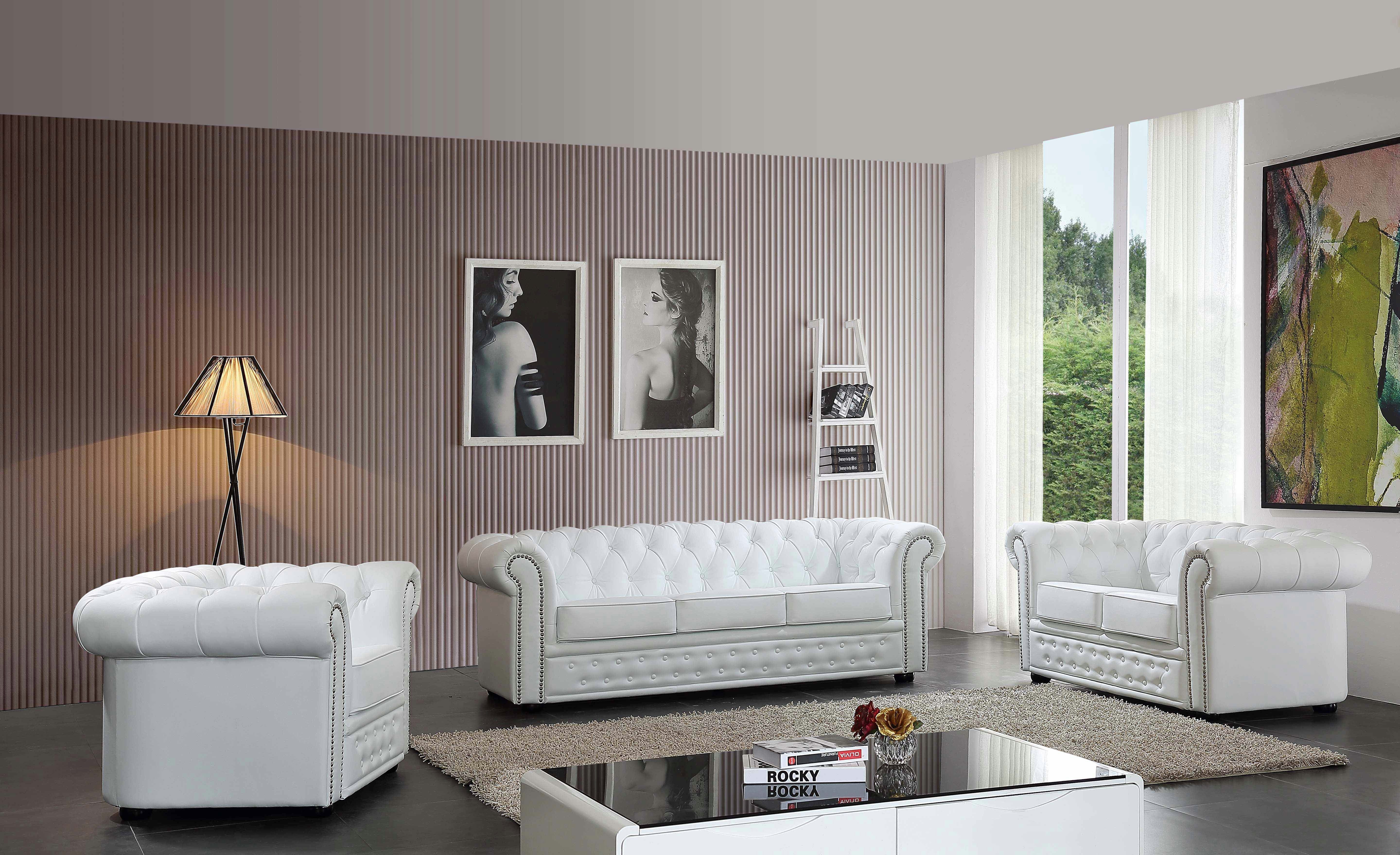 JVmoebel Sofa Chesterfield Couch Komplett Set Europe Made in Sitz Polster Leder, Garnitur