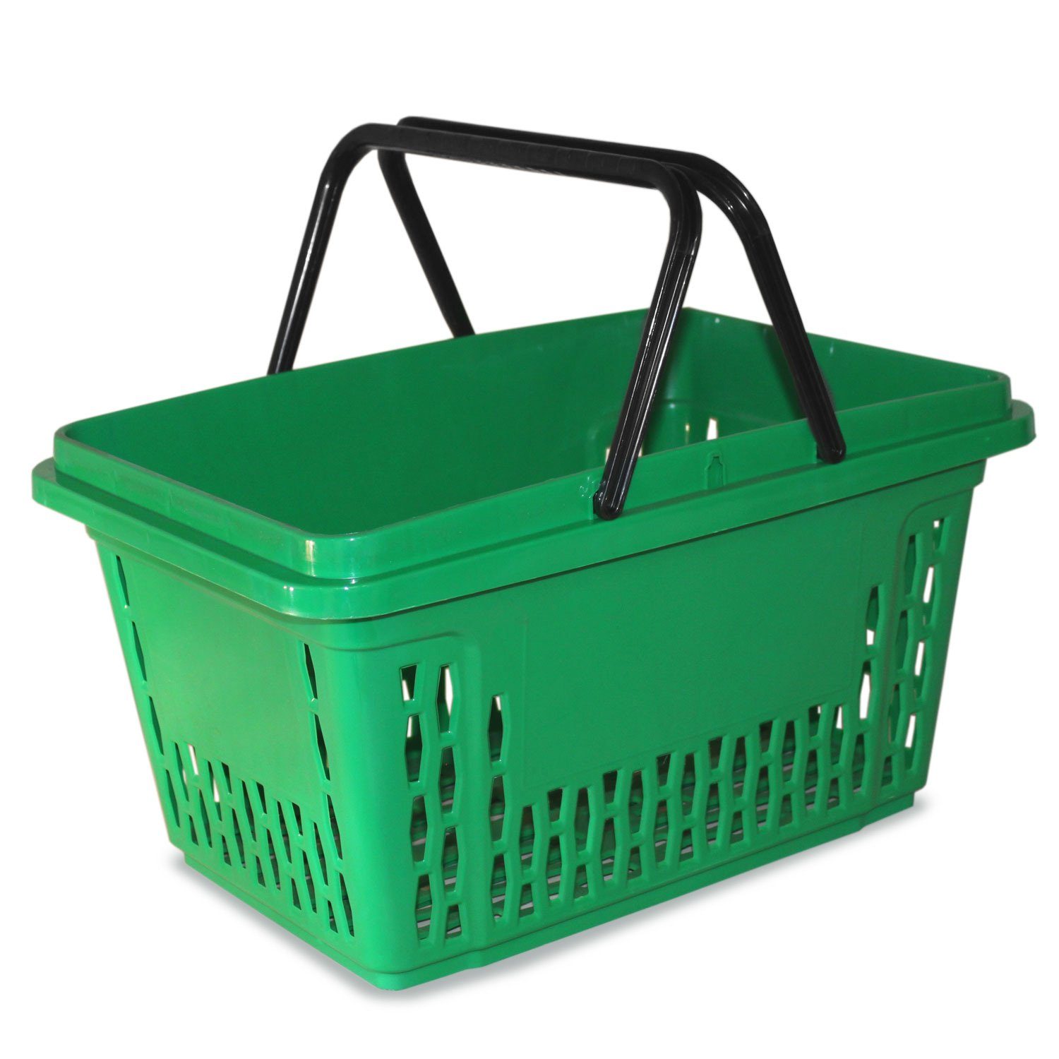GERSO Einkaufskorb Einkaufskörbe mit Farbauswahl Liter Grün 2 Polypropylen 40 Bügeln Bunte