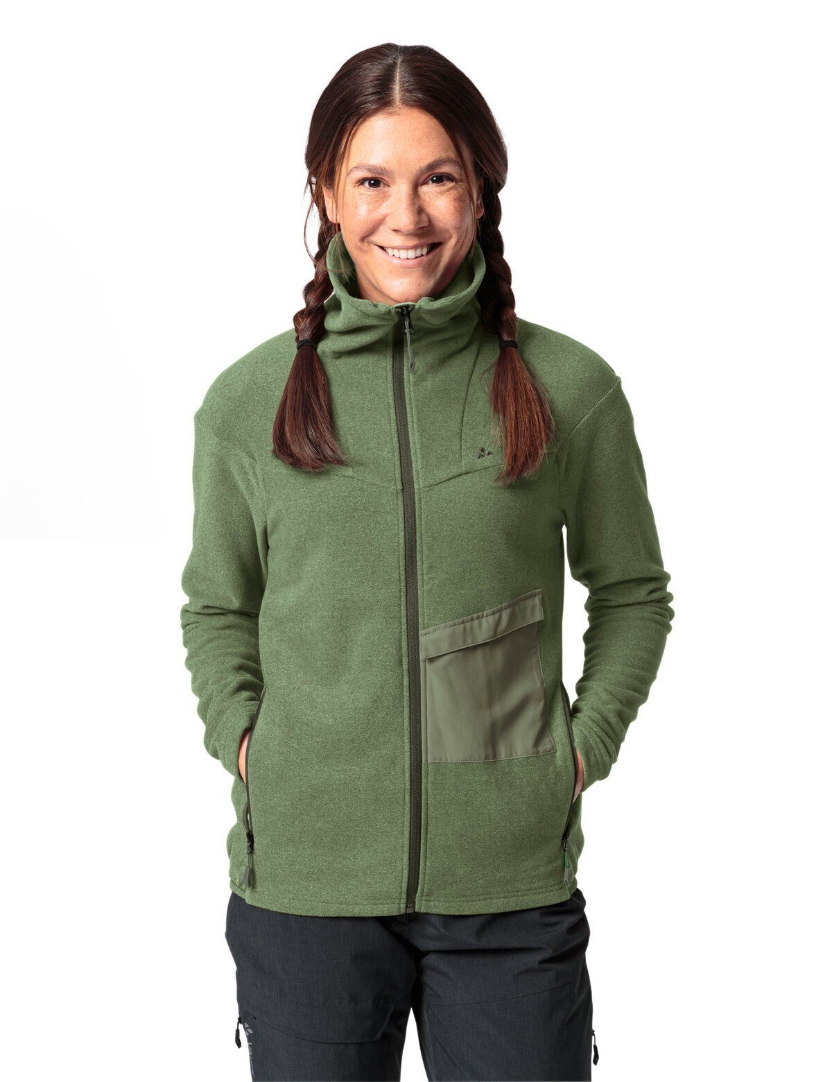 (1-St) willow green Klimaneutral VAUDE Women's Outdoorjacke Jacket Fleece kompensiert Yaras